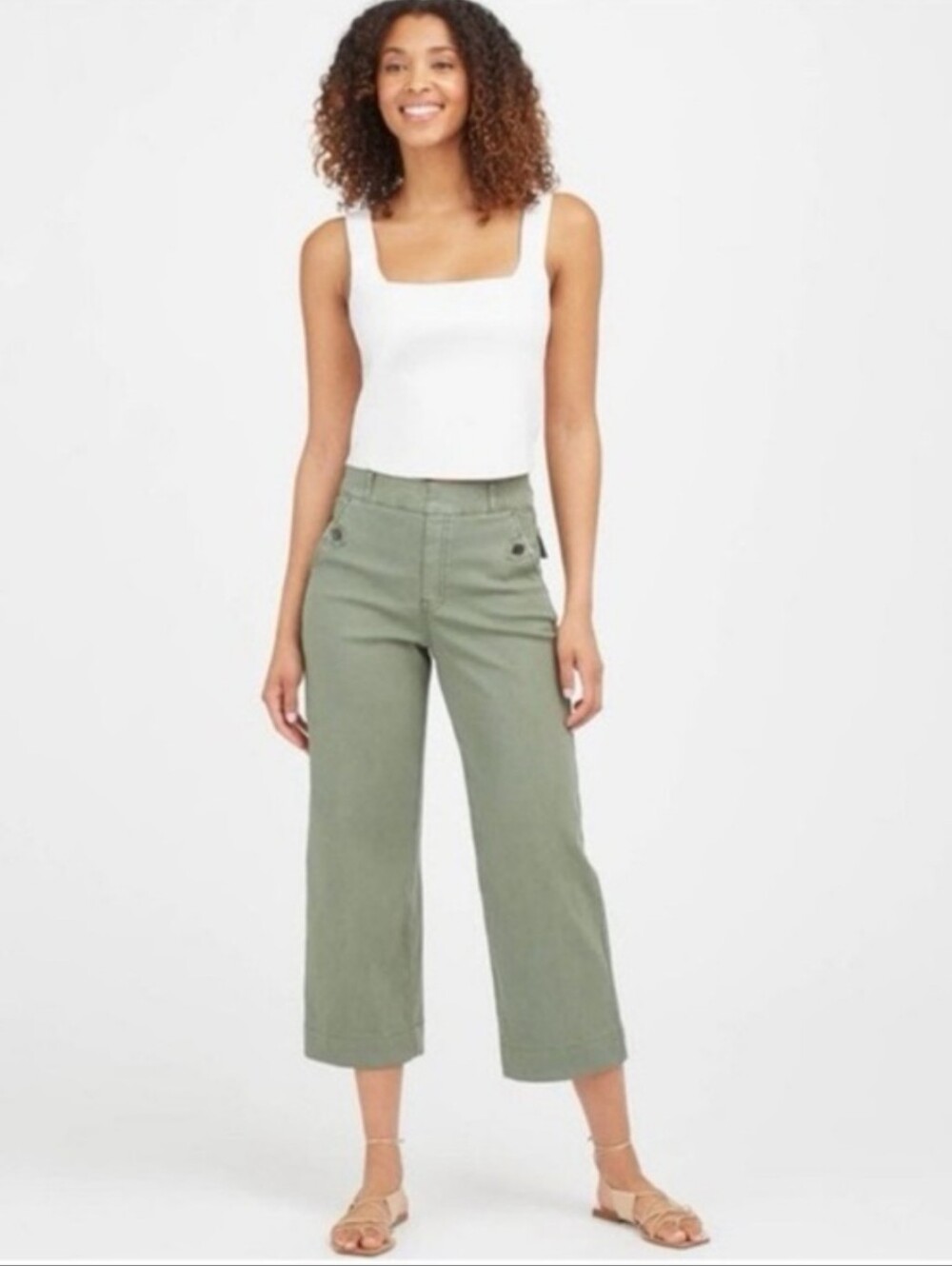 SPANX | Twill Crop Wide Leg Pants